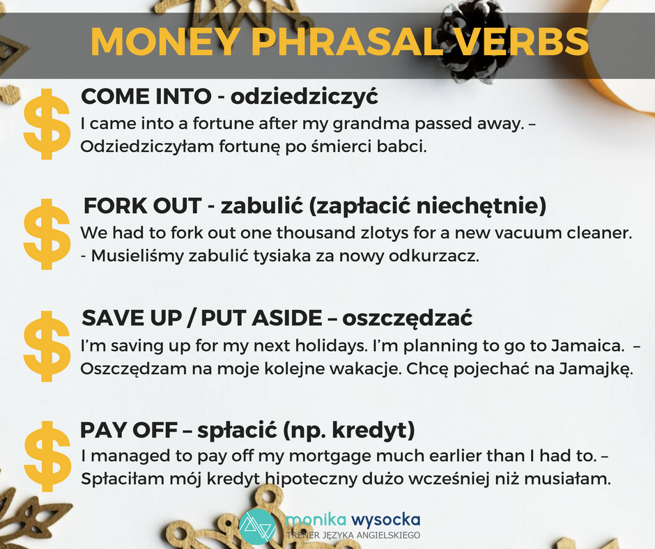 Money phrasal verbs