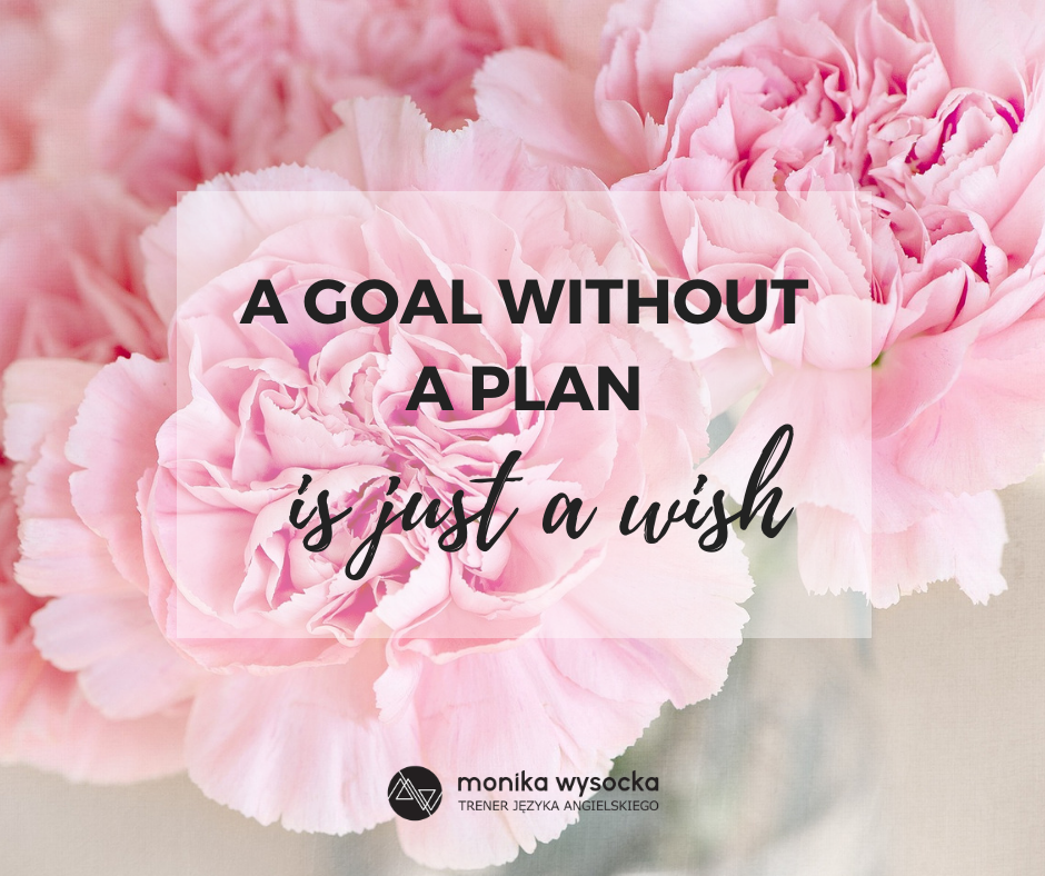 A goal without a plaan is just a wish - postanowienia noworoczne po angielsku 
