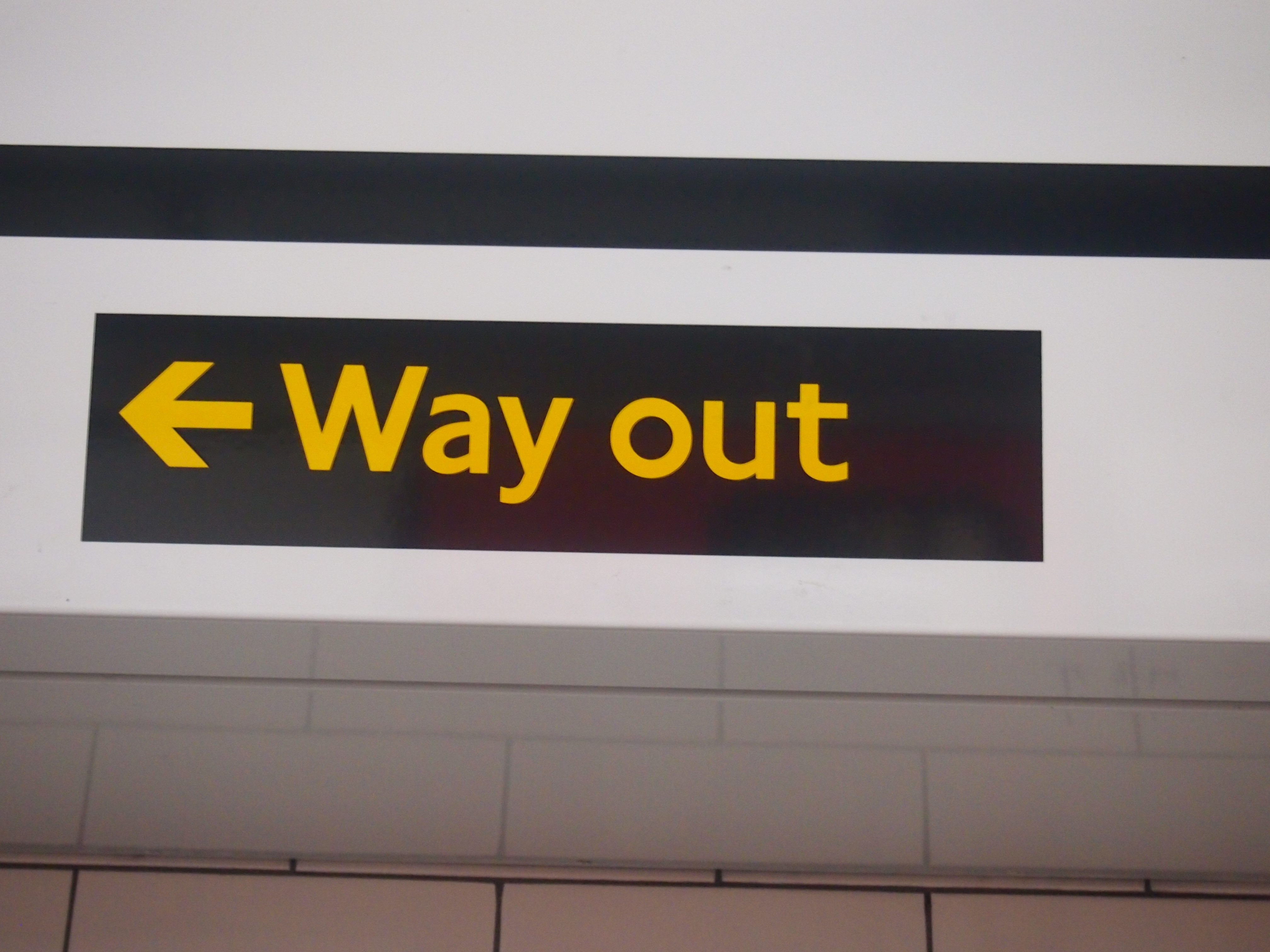 Way out sign in London Tube.