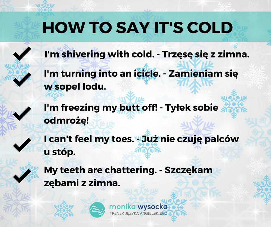 How to say in English it's cold?