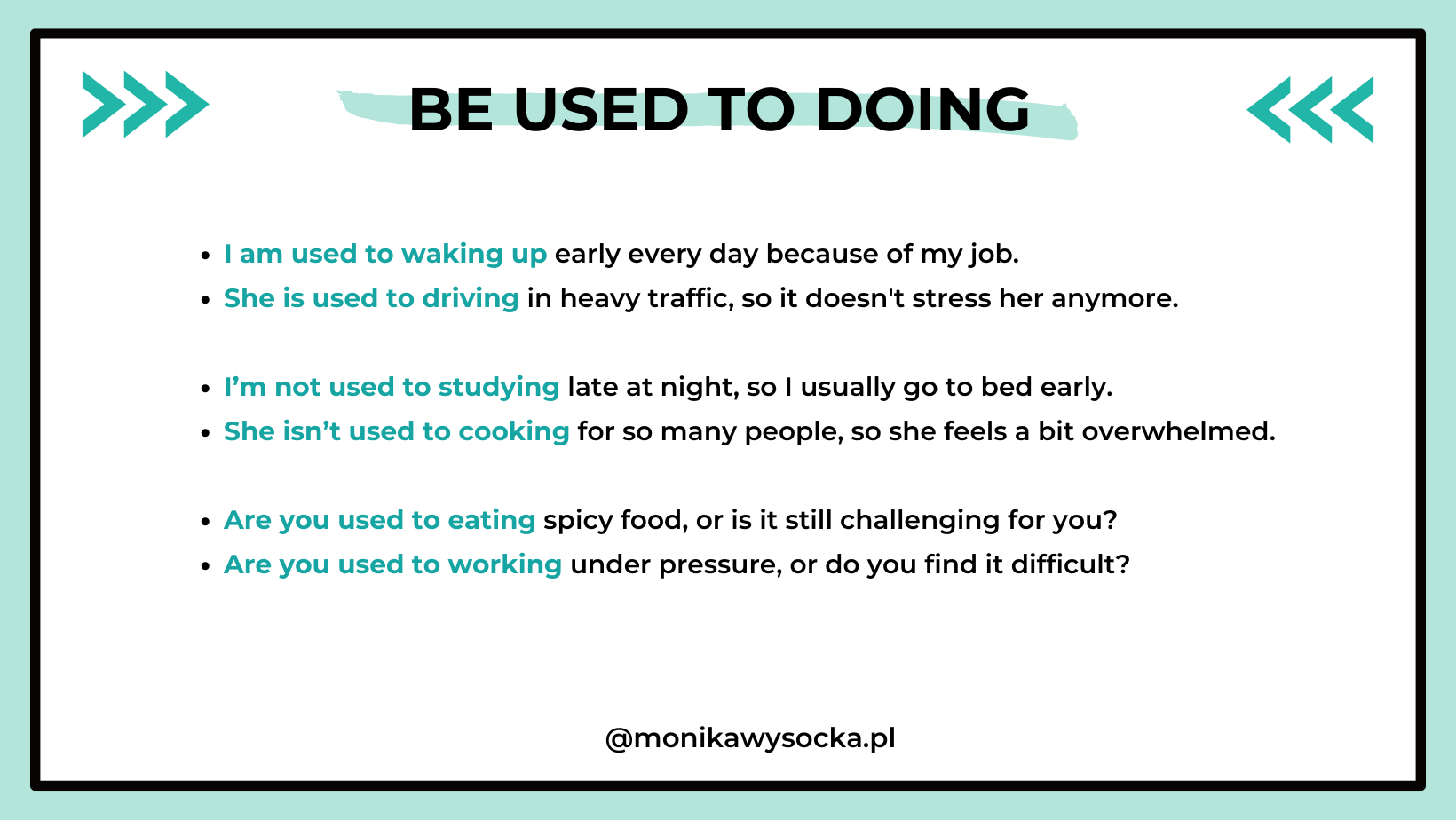 matura z angielskiego, gramatyka, bez used to