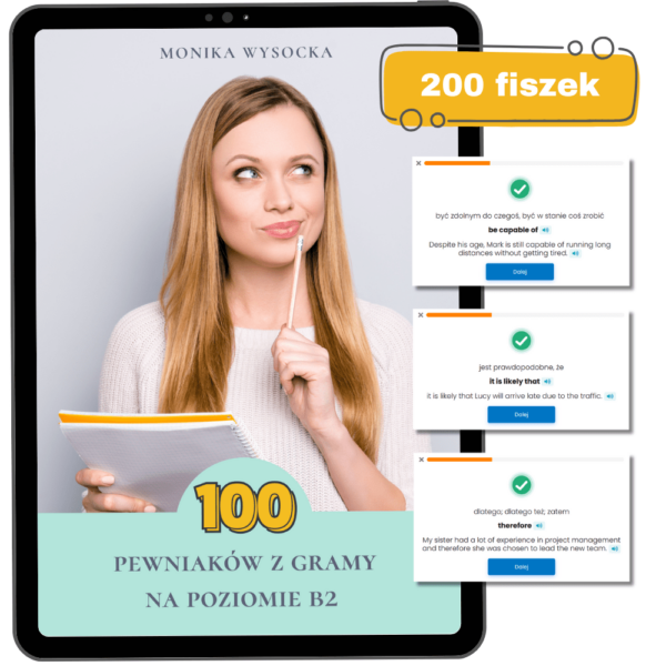 Workbook + fiszki: 100 pewniaków z gramy na poziomie B2